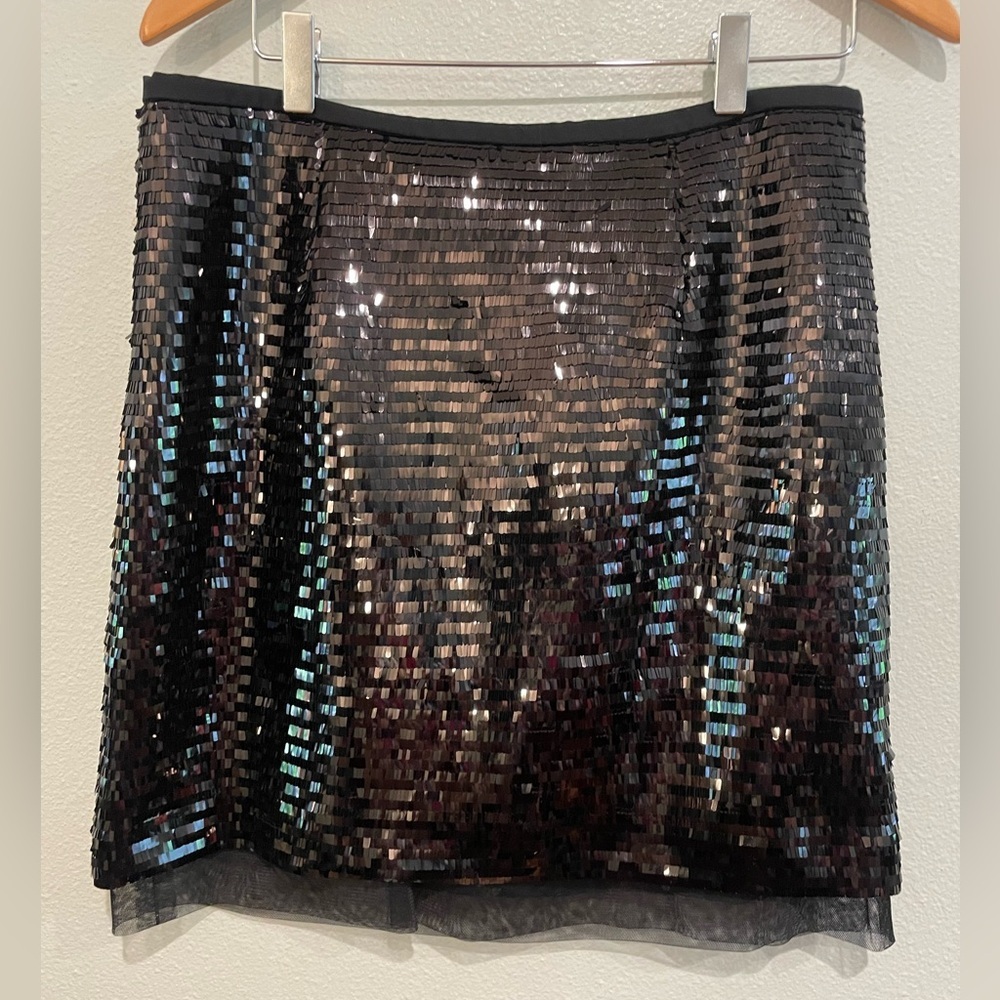 Worthington Black Sequin Mini Skirt